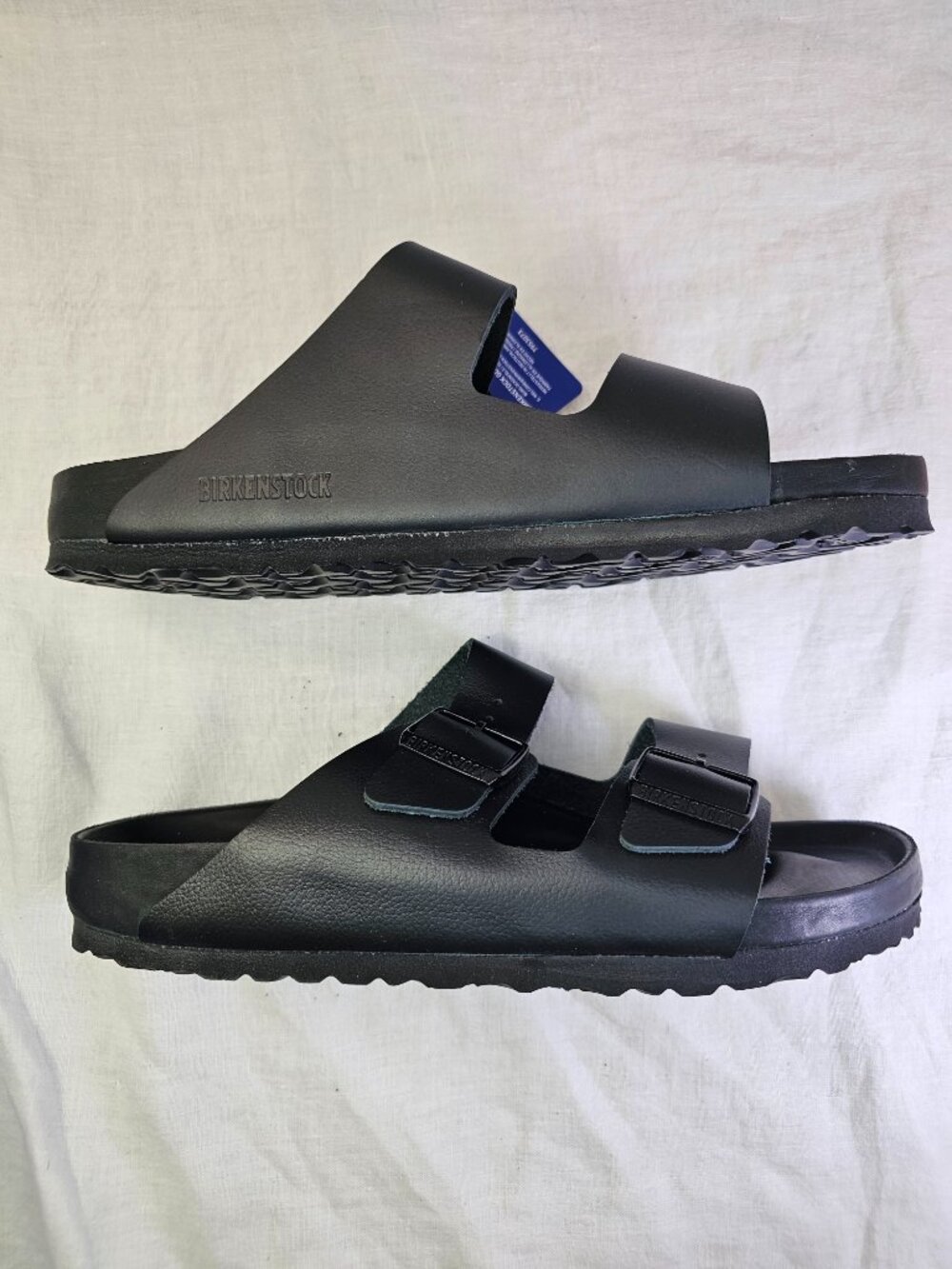 NIB Birkenstock Arizona  Black Sandals EU 41 Narrow Slide Men 8 Women 10 - Picture 3 of 9